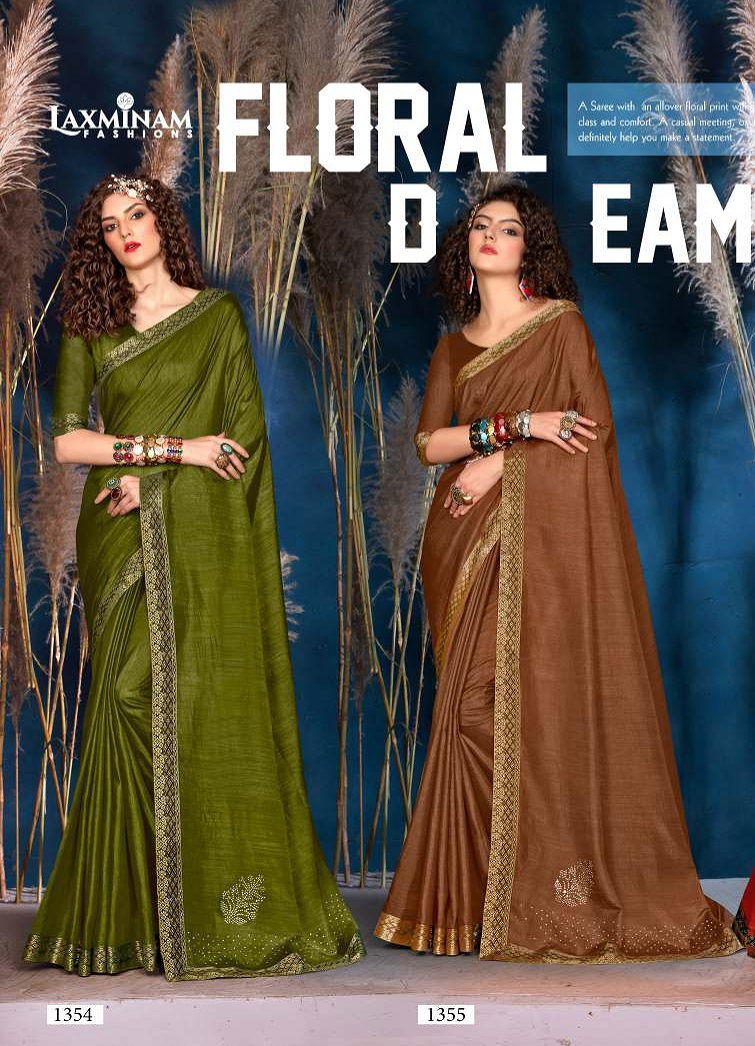 Laxminam RCB 2 Fancy Party Wear Designer Vichitra Silk Saree Collection